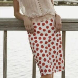 Anthropologie Corey Lynn Calter Size 8 Polkadot skirt Lined. Knee length